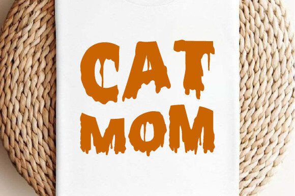 Retro Halloween Cat Mom Free SVG PNG